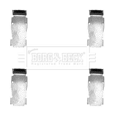BORG & BECK Комплектующие, колодки дискового тормоза BBK1027